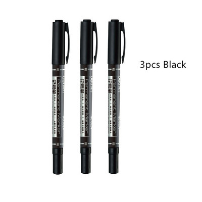 3 vnt Aliejinio rašalo nuolatinės spalvos žymeklis, ryškus piešinys juodai mėlynai raudonai skirtas CD audiniams, medienai Biuro mokykla A6537