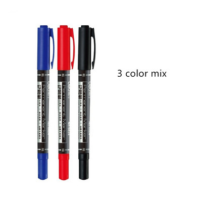 3 vnt Aliejinio rašalo nuolatinės spalvos žymeklis, ryškus piešinys juodai mėlynai raudonai skirtas CD audiniams, medienai Biuro mokykla A6537