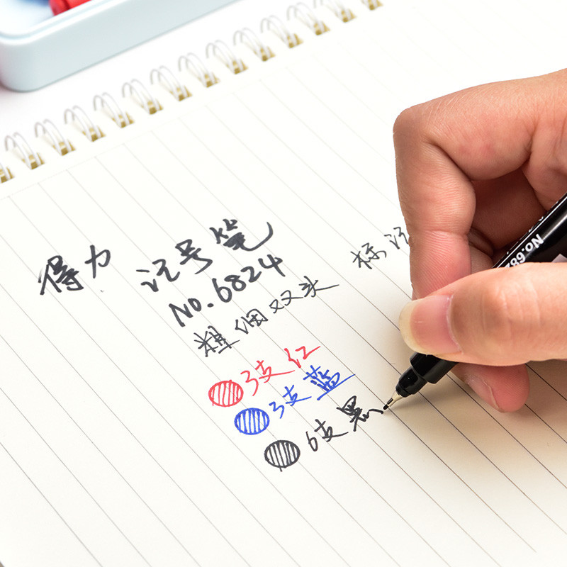 3 vnt Aliejinio rašalo nuolatinės spalvos žymeklis, ryškus piešinys juodai mėlynai raudonai skirtas CD audiniams, medienai Biuro mokykla A6537