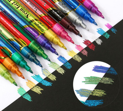 Olovka sa svjetlucavim markerima u 12 boja Dječja olovka za crtanje grafita Rukopis za crtanje Fluorescentna olovka Uredska školska dopisnica