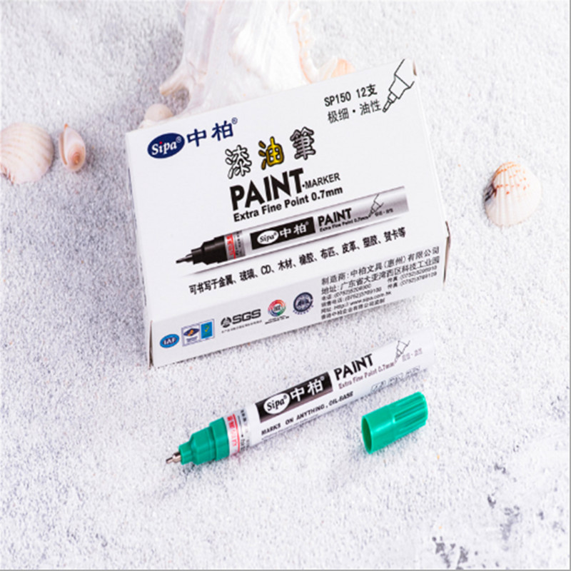 1 gab Marķieris Pildspalva Metāla ūdensnecaurlaidīgs Marķieris DIY Art universāls 0,7 mm īpaši smalks punkts pastāvīgās krāsas studentiem piederumi