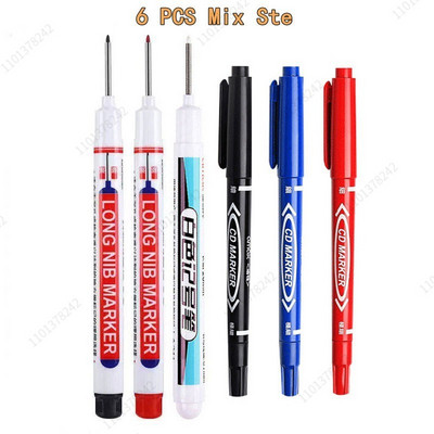 8/9 τεμ./Σετ 20mm Βαθιά τρύπα Long Head Markers Στυλό Μεταλλικό Διάτρητο Στυλό Αδιάβροχο Μπάνιο Ξυλουργική Διακόσμηση πολλαπλών χρήσεων