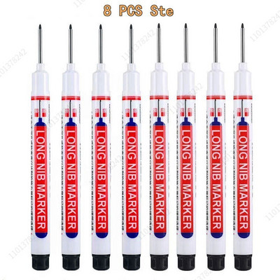 8/9 τεμ./Σετ 20mm Βαθιά τρύπα Long Head Markers Στυλό Μεταλλικό Διάτρητο Στυλό Αδιάβροχο Μπάνιο Ξυλουργική Διακόσμηση πολλαπλών χρήσεων