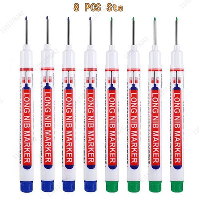 8/9 τεμ./Σετ 20mm Βαθιά τρύπα Long Head Markers Στυλό Μεταλλικό Διάτρητο Στυλό Αδιάβροχο Μπάνιο Ξυλουργική Διακόσμηση πολλαπλών χρήσεων