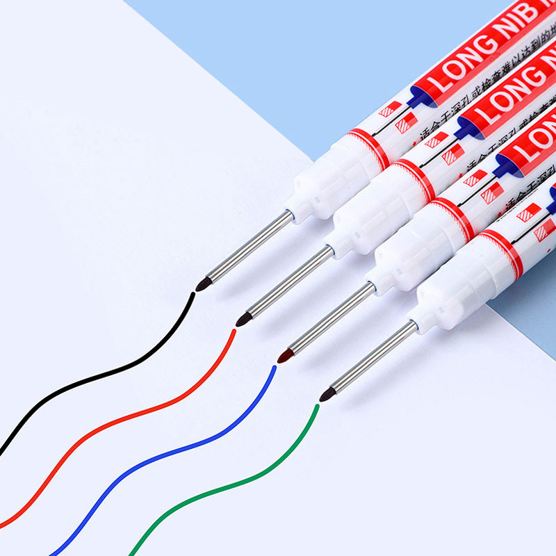 8/9 τεμ./Σετ 20mm Βαθιά τρύπα Long Head Markers Στυλό Μεταλλικό Διάτρητο Στυλό Αδιάβροχο Μπάνιο Ξυλουργική Διακόσμηση πολλαπλών χρήσεων