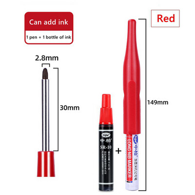 Vodootporni markeri s dugom glavom i rupom od 30 mm, komplet ispunivih tinti, za kupaonsku drvenu dekoraciju Višenamjenska oznaka