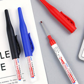 1 vnt. Didelės talpos ilgos galvutės žymekliai rašiklis Vonios kambarys Medienos apdirbimo apdaila Daugiafunkcis gilių skylių žymeklis rašiklis juodas rašalas