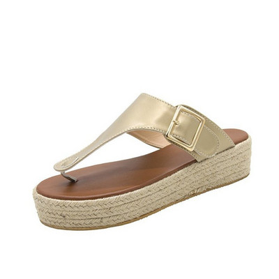 MCCKLE Ženske sandale Gladijator Platforma Ravne papuče za žene Cork Trend Ženske japanke za van Ženske ljetne cipele