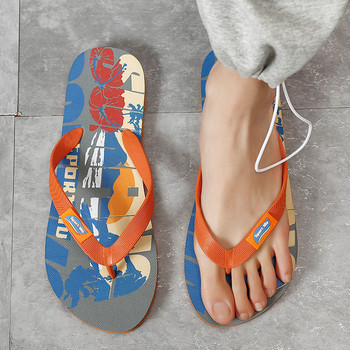 Ανδρικές καλοκαιρινές σαγιονάρες παραλίας Casual Flat Luxury Brand Tongs Παπούτσια Υπαίθρια παπούτσια Παντόφλες για άνδρες 2023 Σαγιονάρες Chinelos