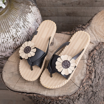 Меко дебело дъно Нехлъзгащи се дамски чехли Джапанки Дамски домашни чехли Дамски обувки Летни модни плажни обувки Пързалки с цветя