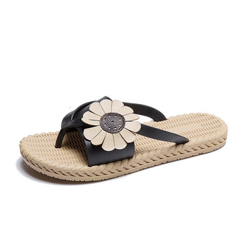 Меко дебело дъно Нехлъзгащи се дамски чехли Джапанки Дамски домашни чехли Дамски обувки Летни модни плажни обувки Пързалки с цветя