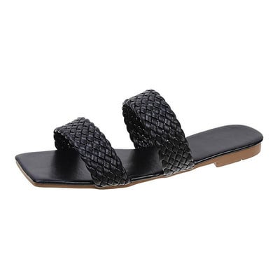 Ženske japanke Ljetne papuče velike veličine Ženske četvrtaste prste Ležerne ravne cipele za plažu Ženske natikače Ytmtloy Indoor Sapatos