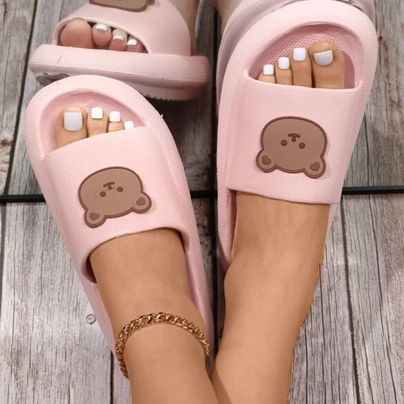 Ženske papuče Dizajn slatkog medvjeda iz crtića Meke neklizajuće sandale za unutarnju kupaonicu EVA tobogani za par Ljetne nove kućne ženske cipele