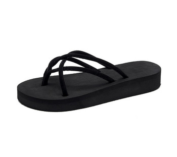 Καλοκαιρινές γυναικείες παντόφλες Ελαφριά δροσερά γυναικεία παπούτσια Flat flip-flop Μαύρα αντιολισθητικά Basic Home σανδάλια Outdoor Slide 2023