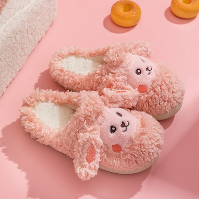 Vtipné topánky, roztomilé zvieracie papuče pre ženy, kawaii nadýchané zimné teplé papuče pre dievčatá, kreslené ovečky, chlpaté šľapky