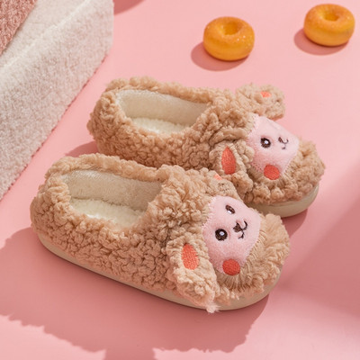 Vtipné topánky, roztomilé zvieracie papuče pre ženy, kawaii nadýchané zimné teplé papuče pre dievčatá, kreslené ovečky, chlpaté šľapky