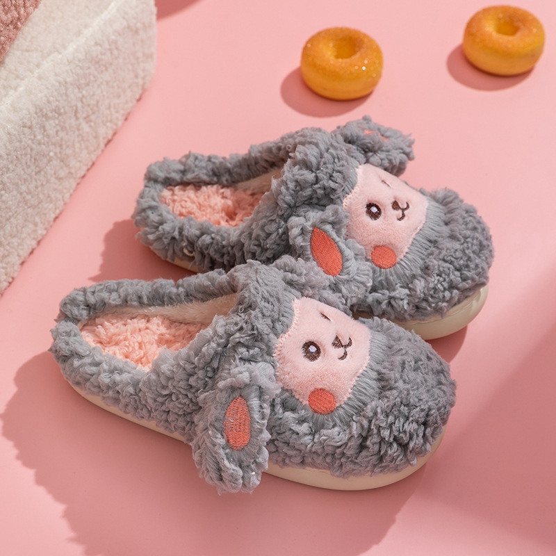 Vtipné topánky, roztomilé zvieracie papuče pre ženy, kawaii nadýchané zimné teplé papuče pre dievčatá, kreslené ovečky, chlpaté šľapky