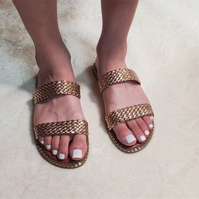 Ženske papuče Leopard ravne sandale 2023. Novo ljeto Rim Cipele za plažu Kauzalne ženske cipele Klasične japanke s naramenicama Tobogan