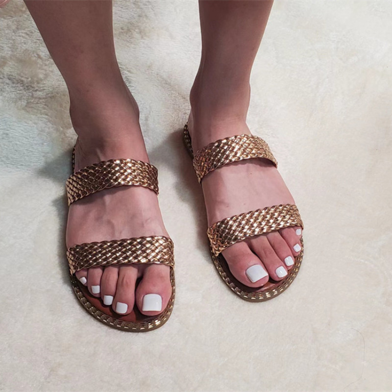 Ženske papuče Leopard ravne sandale 2023. Novo ljeto Rim Cipele za plažu Kauzalne ženske cipele Klasične japanke s naramenicama Tobogan