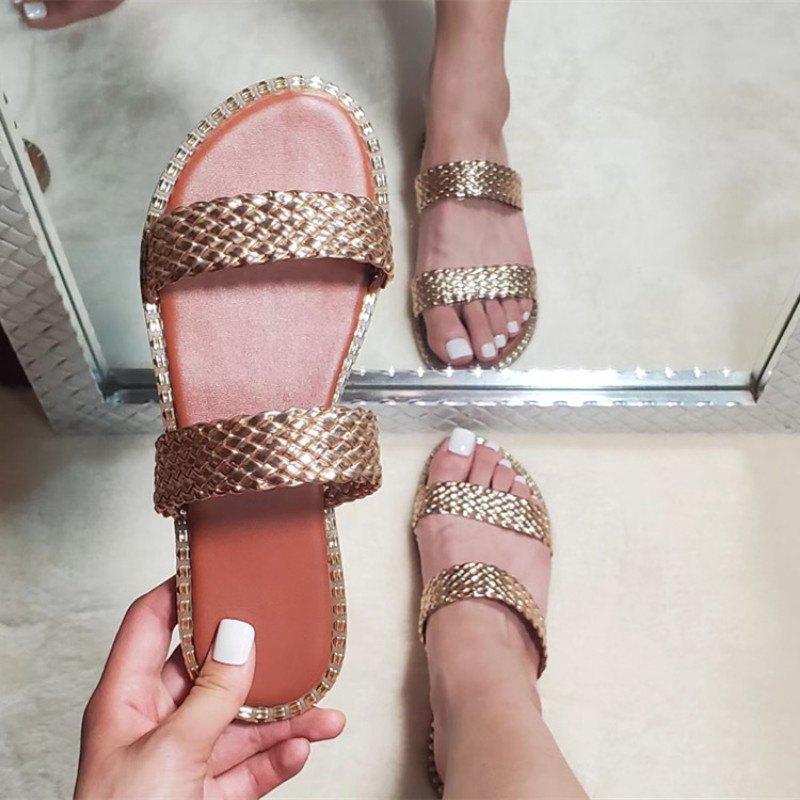 Ženske papuče Leopard ravne sandale 2023. Novo ljeto Rim Cipele za plažu Kauzalne ženske cipele Klasične japanke s naramenicama Tobogan