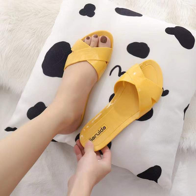 Ženske ljetne, ležerne papuče s jednom riječi, meki potplat, neklizajući, otporne na habanje, kućne papuče, moderne vanjske papuče za plažu