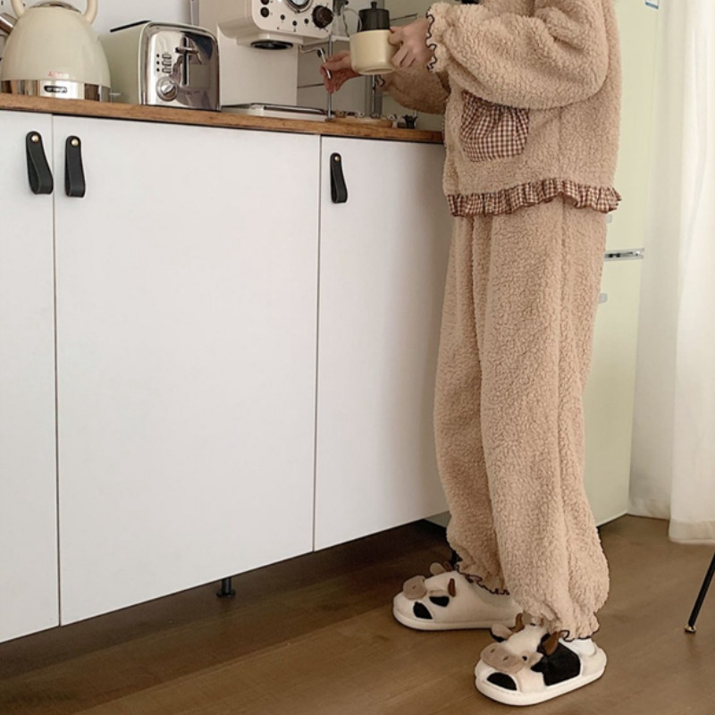 Slatke papuče sa životinjama Žene Djevojčice Kawaii pahuljaste zimske tople papuče Crtani kravlji kravlji papuče Smiješne cipele Pantuflas De Vaca