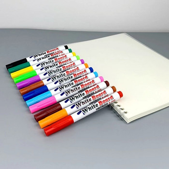 Knysna 12 Χρώματα Μαρκαδόρος Λευκός Πίνακας Σβήσιμο Πολύχρωμο Μαρκαδόρο Υγρό Στυλό Κιμωλίας Σχολικό Γράψιμο Ζωγραφική Σταθερό