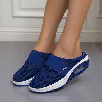 2022 г. Дамски ежедневни чехли на танкетка на платформа Винтидж премиум сандали Дамски противоплъзгащи домашни ретро обувки Ортопедични диабетични сандали