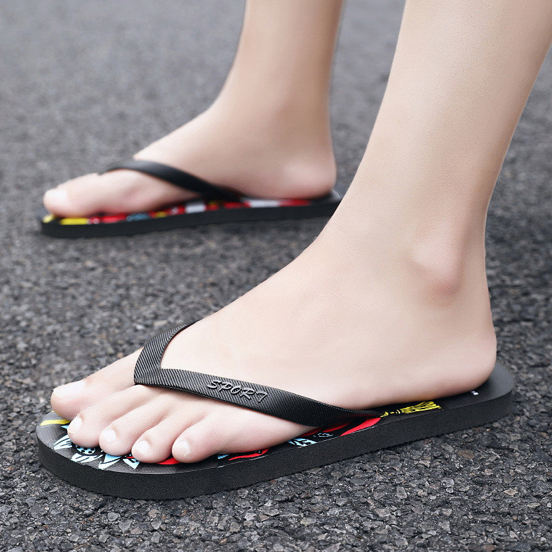 Hot Sale Jeftine crne muške japanke Modne papuče s printom za dom Muške lagane neklizajuće ljetne japanke Menchanclas hombre