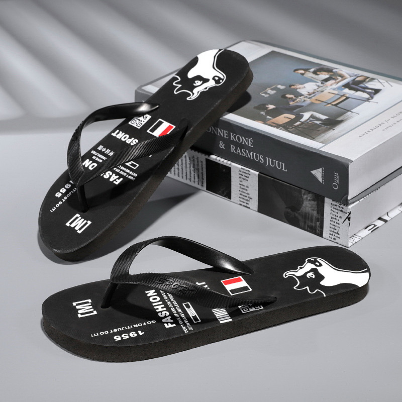 Hot Sale Jeftine crne muške japanke Modne papuče s printom za dom Muške lagane neklizajuće ljetne japanke Menchanclas hombre