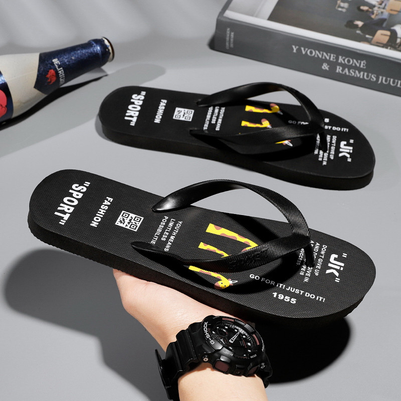 Hot Sale Jeftine crne muške japanke Modne papuče s printom za dom Muške lagane neklizajuće ljetne japanke Menchanclas hombre