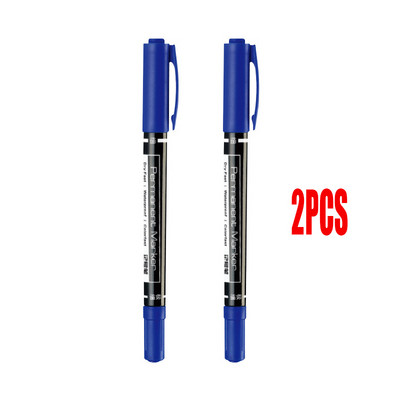 2 ks/sada permanentných popisovačov s dvojitým hrotom, jemným hrotom, vodeodolným atramentom, tenkým hrotom, surovým hrotom, čiernym atramentom 0,5 mm – 2 mm, jemnými farebnými hlavičkami