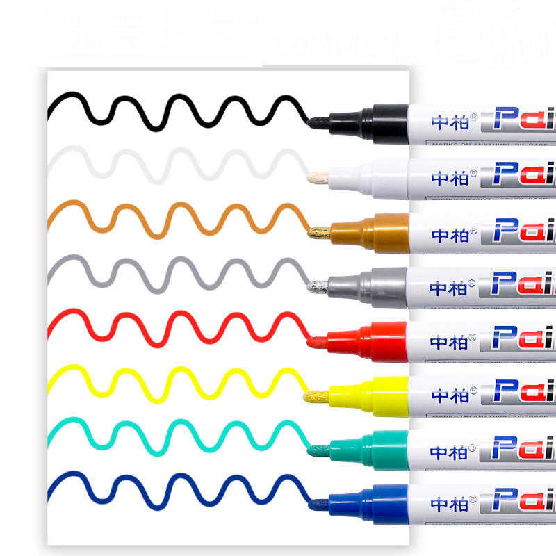 Metalne olovke od 3 mm na bazi ulja, trajni markeri za automobilske gume, kamene slike, kamen, keramiku, staklo, finu točku