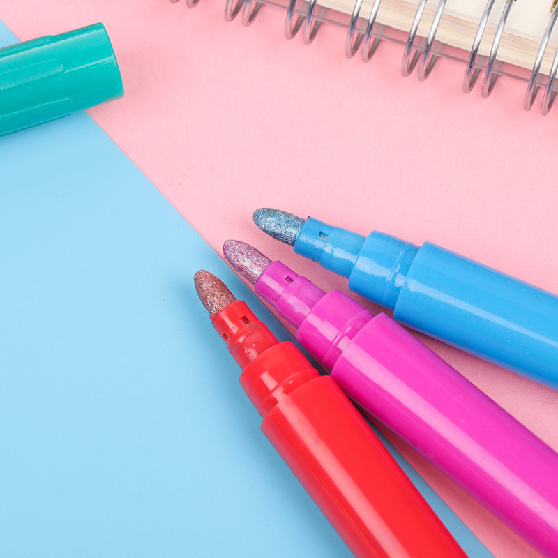 1PC Netoksična tinta Metalne staklene olovke Svjetlucavi marker za vino za DIY vino Vaša šalica ili staklena boca Oznaka za vjenčanja Potrepštine za događaje