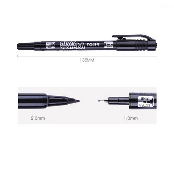 LifeMaster Pilot Twin Marker Έγχρωμος Διπλής Πλευράς Extra Fine/Fine Point Permanent Oil Ink Mark σε CD/Γυαλί/Μέταλλο/Ύφασμα/Πλαστικό