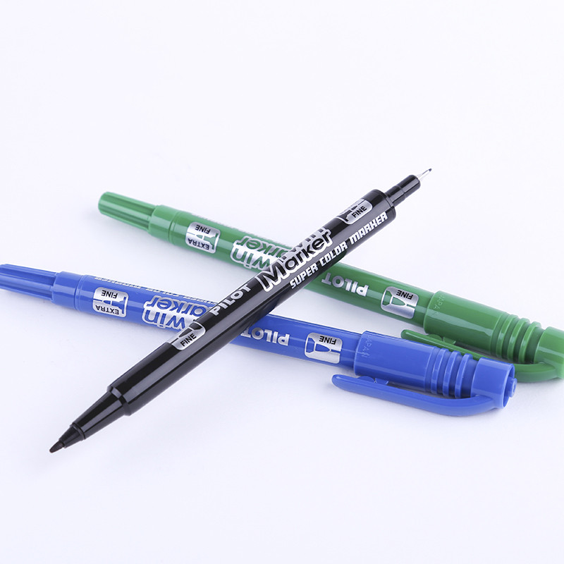 „LifeMaster Pilot“ dvigubas žymeklis, spalvotas dvipusis ypač smulkus/smulkus taškas nuolatinis alyvos rašalo ženklas ant kompaktinio disko / stiklo / metalo / audinio / plastiko