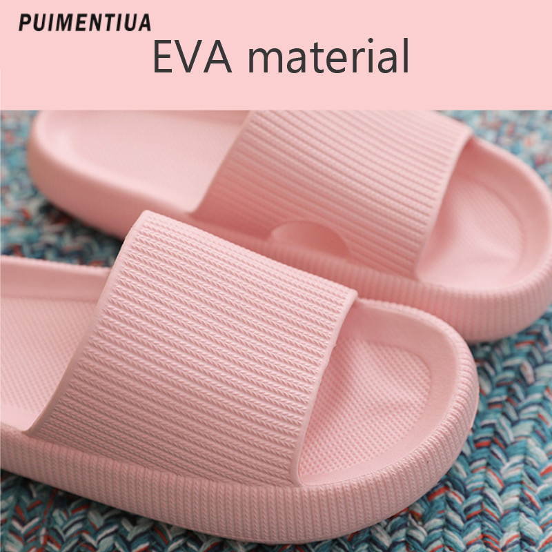 4,0 cm Női Felhők Csúszdák Puha Eva Vastag Alsó Csúszásgátló Fürdőszobapapucs Uniszex Otthon Strandcipők Nyári szandál Férfi papucsok