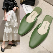 Vară The New Wild Lazy Baotou Chunky Heel Fairy Style Internet Celebrity Fashion Sandale anti-alunecare în afara femeii
