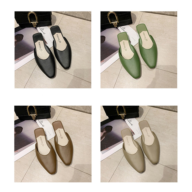 Vară The New Wild Lazy Baotou Chunky Heel Fairy Style Internet Celebrity Fashion Sandale anti-alunecare în afara femeii