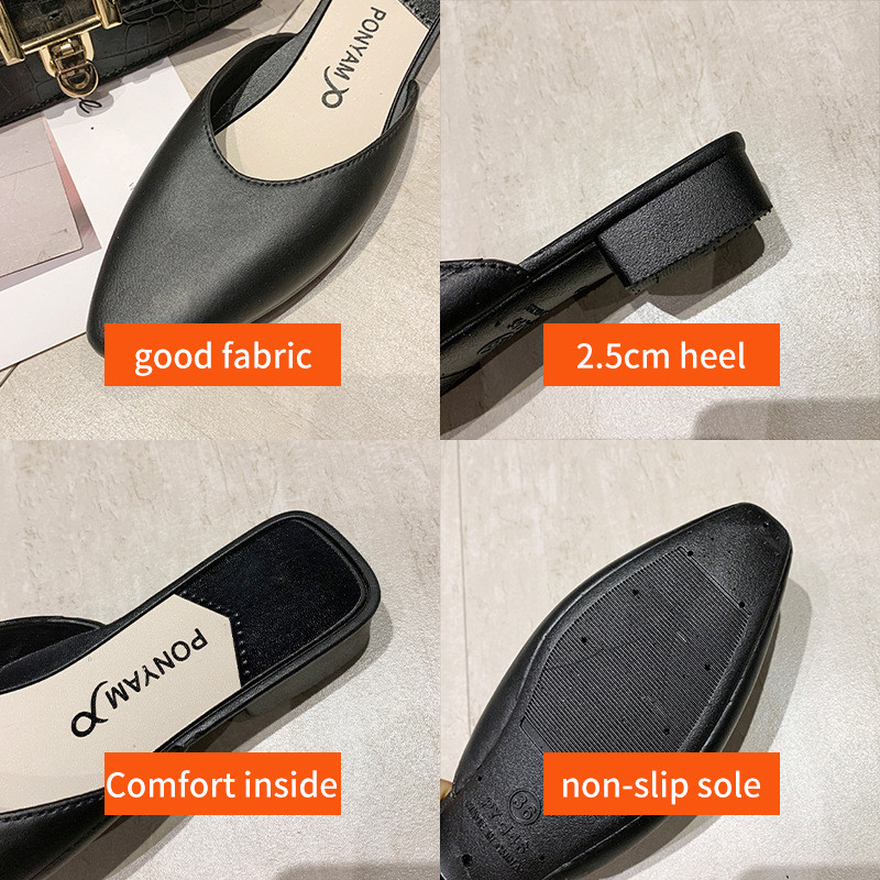 Vară The New Wild Lazy Baotou Chunky Heel Fairy Style Internet Celebrity Fashion Sandale anti-alunecare în afara femeii