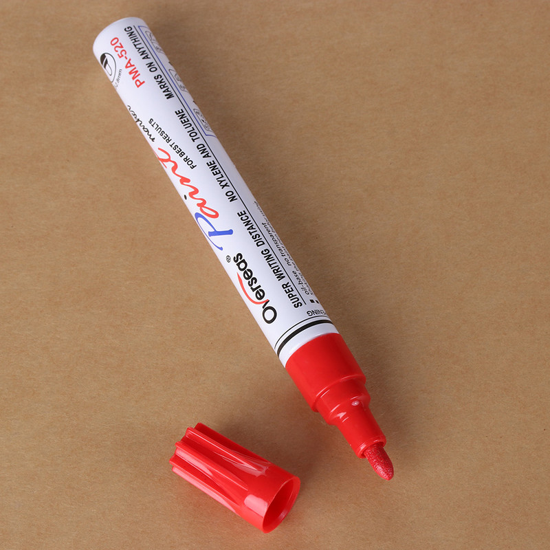 1Pc Univerzalna vodootporna trajna olovka za markere za automobilske gume Profil guma Guma Metal Drvo Staklo Plastika Karton i papir