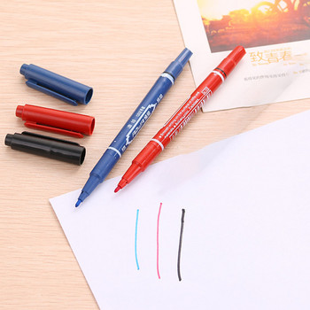 3/10PCS Fine Dual Heads Marking Pen Marker Waterproofink Thin Nib Black Liner Art στυλό σχεδίασης επιστολόχαρτου Μαρκαδόρος προμηθειών γραφείου