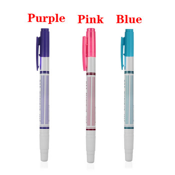 1/3 τεμ. Erasable Pen Blue, Purple, Pink Ink Υδατοδιαλυτό Υφασμάτινο Μαρκαδόρο Στυλό Double Head Disappear Automatically Fabric Marker