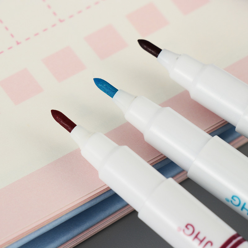 1/3 KOM. Izbrisiva olovka Plava, ljubičasta, ružičasta tinta Vodotopivi marker za tkanine Dvostruka glava koja automatski nestaje Marker za tkanine