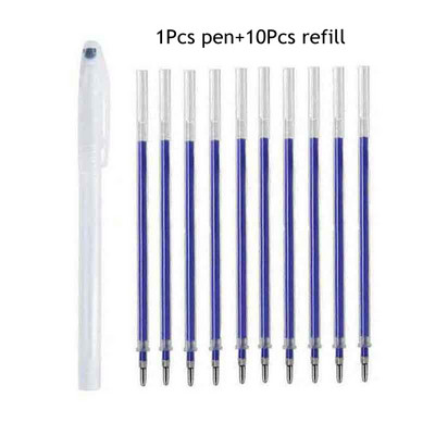 11/12db Fabric Marker hővel törölhető toll utántöltő készlet barkácsolás patchwork ruhakészítéshez, magas hőmérsékleten eltűnő, mosható fogantyú