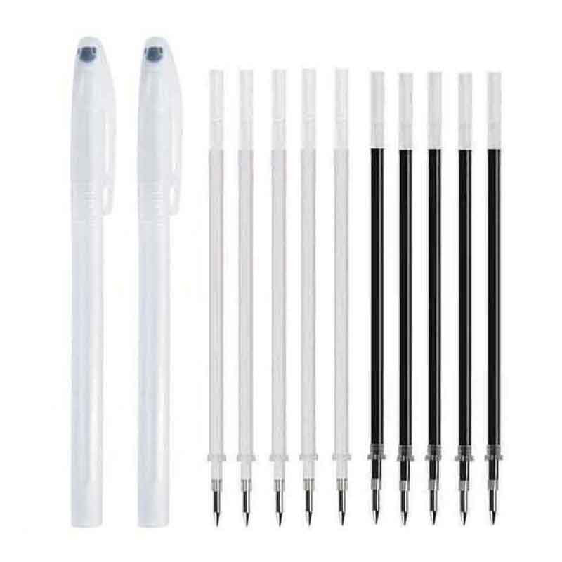 11/12db Fabric Marker hővel törölhető toll utántöltő készlet barkácsolás patchwork ruhakészítéshez, magas hőmérsékleten eltűnő, mosható fogantyú