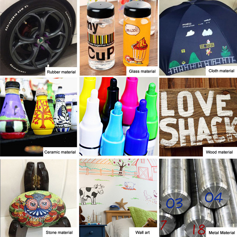 Umitive 1kom marker boje ne može obrisati gumu respirator olovka album Graffiti DIY bijeli marker olovka