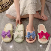 Vara 2023 pentru femei, pantofi de plajă anti-alunecare, pantofi de plajă cu talpă groasă, papuci cu bowknot pentru femei