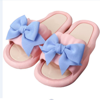 Дамски лято 2023 г. Нови външни ежедневни нехлъзгащи се плажни обувки Дамски обувки с дебела подметка Чехли с панделки за жени Zapatos De Mujer