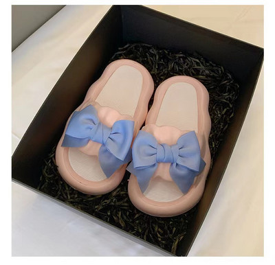 Vara 2023 pentru femei, pantofi de plajă anti-alunecare, pantofi de plajă cu talpă groasă, papuci cu bowknot pentru femei